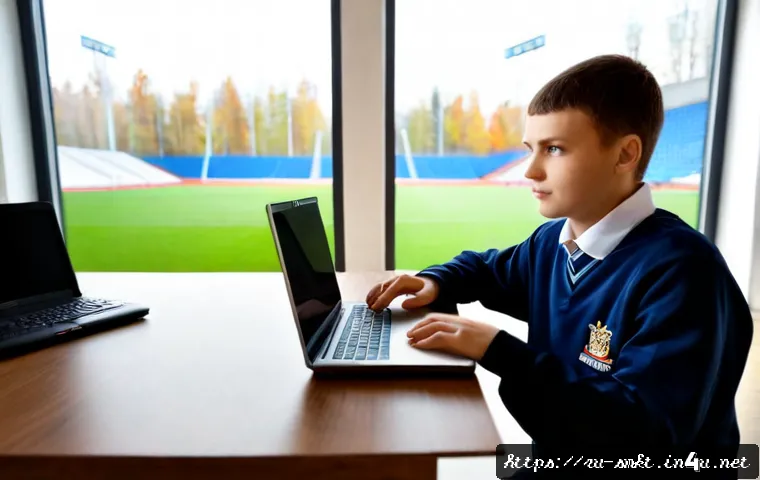 Home 17 스포츠마케팅 관련 전공 선택 가이드 - Photorealistic university career guidance scene in Russia, a Russian high school student choosing be...